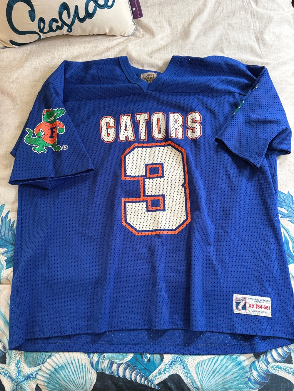 Florida Gators Blue #3 Mesh Football Jersey by Logo 7